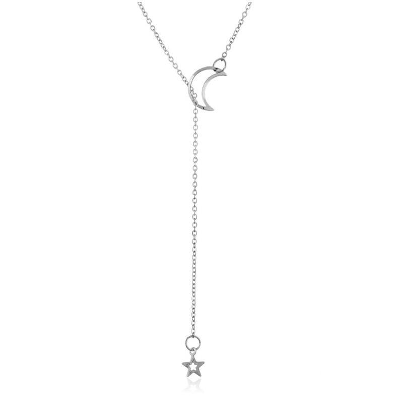 Colar estrela e lua