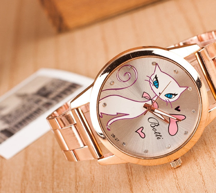 Relógio Feminino moda gato