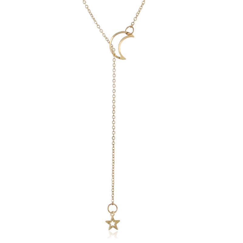 Colar estrela e lua